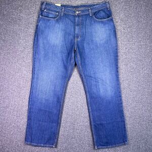 Mustang Jeans Mens 42x30 Blue Relaxed Western Straight Casual Cotton Denim NEW